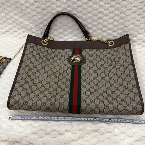 Gucci GG Supreme Rajah Large Tote-537219-Authentic-EUC - Picture 10 of 16